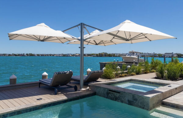 shadowspec unity multi-canopy cantiliver umbrella